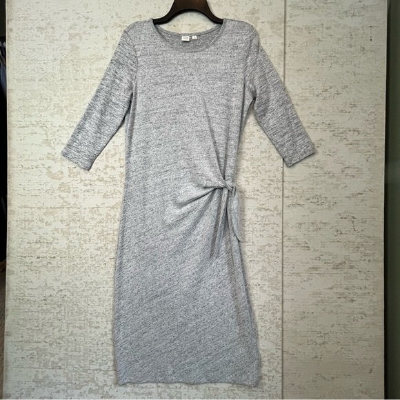 GAP Soft and Cozy Gray Dress with Side Tie Medium - Picture 1 of 13